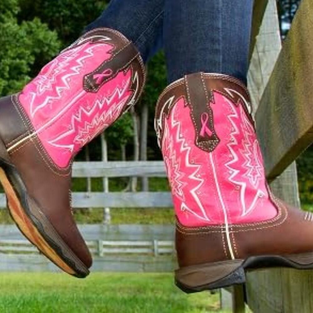 Durango Men's Pink and Black Boots